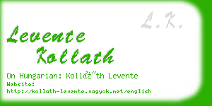 levente kollath business card